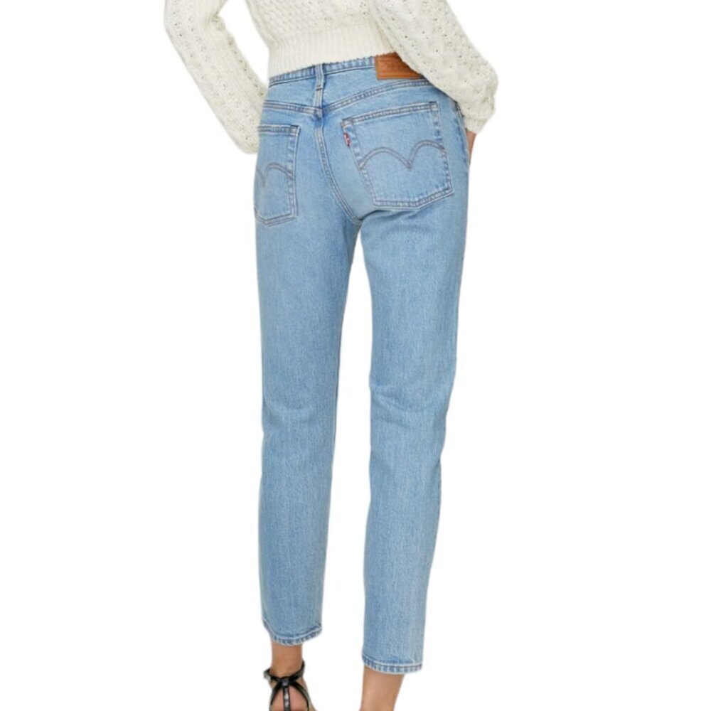 Levi's Wedgie Icon Fit Button Fly High Rise Casual Denim Skinny Jeans Blue 24